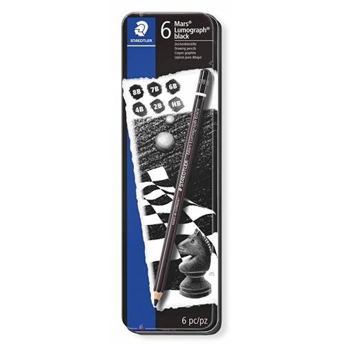 Set de lápices X 6 negro azabache