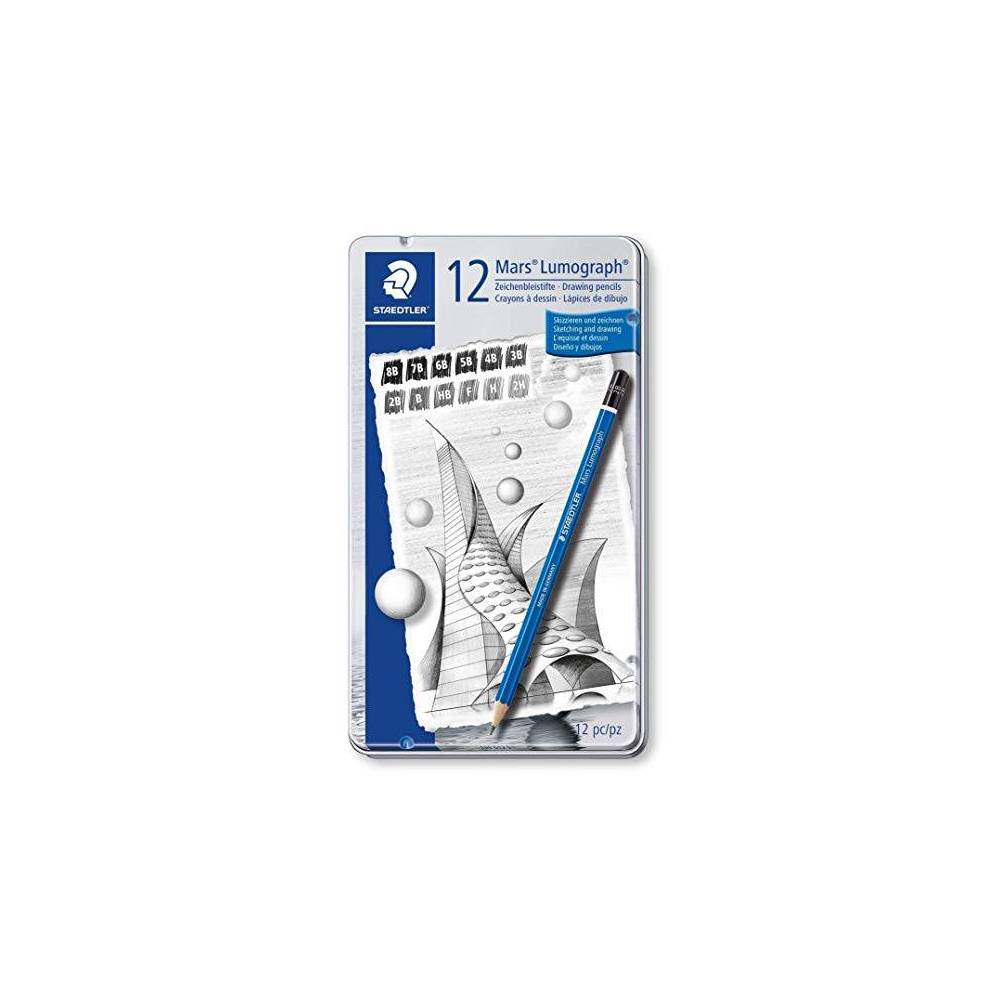 Pack de 12 Lápices 8B-2H con grados suaves